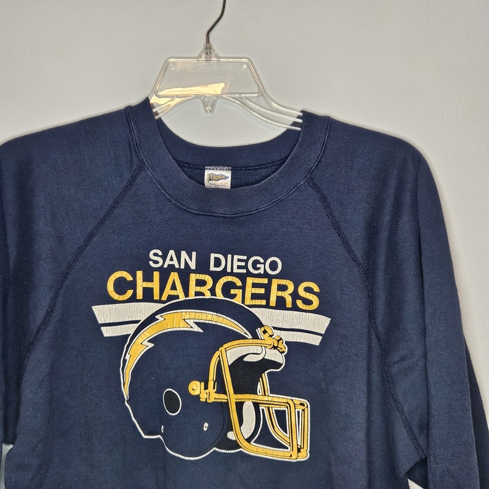 Vintage San Diego Chargers Sweatshirt Size XXL Blue NFL Football Crewneck 90s - Picture 6 of 12